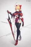  1girl aestus_estus antenna_hair armor black_legwear blonde_hair criss-cross_halter fate/extra fate/extra_ccc fate/grand_order fate_(series) full-length_zipper green_eyes hair_intakes halterneck highres holding holding_sword holding_weapon idol_emperor lock nero_claudius_(fate)_(all) nian padlock see-through sword weapon zipper 