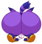  anthro backsack balls big_butt big_the_cat butt butt_focus clothing footwear footwear_only fur genitals male mostly_nude penis purple_body purple_fur shoes shoes_only solo sonic_the_hedgehog_(series) titscmyk 