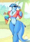 anthro areola areola_slip athletic athletic_female beach big_breasts bikini blue_body bottomless bracelet breasts brown_eyes cetacean city city_background cityscape clothed clothing cruise_ship detailed_background dolphin drinking_straw ear_piercing ear_ring eyewear female food fruit genitals gold_(metal) gold_jewelry hi_res hybrid jewelry juxtapex lemon lime long_sleeves looking_aside mammal marine merchant_ship necklace nipple_slip nipples oceanic_dolphin orca palm_tree passenger_ship pendant piercing plant poolside ring_piercing sea seaside ship skimpy small_waist solo sunglasses sunglasses_down swimming_pool swimwear toothed_whale tree two-piece_swimsuit umbrella umbrella_drink vehicle voluptuous_female vulva water watercraft