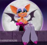 anthro areola bat bat_wings big_ears black_bodysuit black_clothing black_nose black_skinsuit blue_eyeshadow bodily_fluids bodysuit boots breasts brown_areola brown_nipples clothing cum cum_on_breasts cum_on_face eyeshadow female flashing flashing_breasts footwear front_view fur genital_fluids gloves green_eyes handwear horustheblind knee_boots knee_highs legwear looking_at_viewer makeup mammal membrane_(anatomy) membranous_wings moon night nipples one_breast_out purple_wings rouge_the_bat sega shoes sitting skinsuit smile solo sonic_the_hedgehog_(series) tan_body tan_fur tight_clothing tongue tongue_out white_body white_boots white_clothing white_footwear white_fur white_gloves white_handwear wings