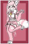  animate_inanimate anthro bell bell_collar bottomwear clothing collar felid female hi_res living_plushie mammal miniskirt pink_clothing plushie plushie_(plushie_littlepaws) plushie_littlepaws skirt solo tag_(sewing) 