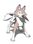  2017 ambiguous_gender blue_eyes brown_body brown_fur claws feral fur hi_res inner_ear_fluff lycanroc midday_lycanroc mightyraptor nintendo pok&eacute;mon pok&eacute;mon_(species) solo spikes tuft video_games white_body white_fur 