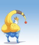  ampharos anthro balls big_balls big_butt butt butt_expansion clothing fishnet genitals hi_res huge_balls huge_butt hyper hyper_balls hyper_butt hyper_genitalia kalnareff legwear male nintendo pok&eacute;mon pok&eacute;mon_(species) solo thigh_highs torn_clothing video_games vore 