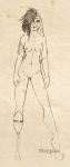  amputee anthro bandage chest_tuft colleen_trench disability female fur hair hair_over_eye hi_res lagomorph leporid long_ears mammal morgdl nude one_eye_obstructed prosthetic prosthetic_leg prosthetic_limb rabbit sketch solo standing tuft 