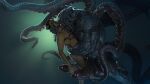  2_penises 3d_(artwork) abs antaresmultiverse anthro anthro_dominating_human back_tentacles balls big_balls big_dom_small_sub big_muscles big_pecs big_penis caressing cephalopod cthulhu cthulhu_mythos digital_media_(artwork) dominant dominant_anthro dominant_male duo erection forced genitals h._p._lovecraft hi_res holding_partner hug huge_muscles human human_on_anthro interspecies larger_anthro larger_male male male/male mammal marine mollusk monster multi_genitalia multi_penis muscular muscular_anthro muscular_male nude pecs penetration penis rape sex size_difference smaller_human smaller_male story story_at_source story_in_description submissive submissive_human submissive_male suction_cup_(anatomy) tentacle_maw tentacle_penetration tentacles underwater underwater_sex water 