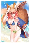 animal_ears bikini fate/grand_order kitsune nevin_(flyskying) swimsuits tail tamamo_no_mae 