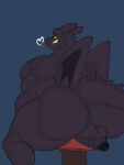 2026 anthro anthrofied backsack balls big_butt black_body black_scales blue_background butt circumcised cr4zydonuts1 digital_drawing_(artwork) digital_media_(artwork) dragon dreamworks english_description european_mythology fury_(httyd) genitals green_eyes half-closed_eyes heart_symbol hi_res how_to_train_your_dragon looking_back male muscular muscular_anthro muscular_arms muscular_male mythological_creature mythological_scalie mythology narrowed_eyes night_fury penis scales scalie sharp_teeth simple_background sitting_on_stool smile solo spiked_tail spikes spikes_(anatomy) tail teeth thick_thighs toothless vein veiny_penis western_dragon wings