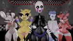  16:9 3d_(artwork) ballora_(fnafsl) breasts clothed clothed/nude clothing digital_media_(artwork) female five_nights_at_freddy&#039;s five_nights_at_freddy&#039;s_2 foxy_(fnaf) genitals group hi_res humanoid looking_at_viewer machine marionette_(fnaf) nude panties panties_down puppet_(fnaf) pussy robot sister_location source_filmmaker toy_chica_(fnaf) underwear vanny_(fnaf) video_games widescreen yaboiscout 