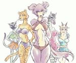  2020 angora_goat anthro beastars bottomwear bovid breasts canid canine canis caprine clothed clothing domestic_goat ellen_(beastars) els_(beastars) equid equine felid female fur goat group horn juno_(beastars) kitsunezaru_(beastars) ktandoku lemur leopard mammal midriff navel pantherine primate sheep shiira_(beastars) simple_background skimpy skirt spots spotted_body spotted_fur strepsirrhine white_background wolf yellow_body yellow_fur zebra 