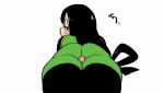 amphibian amphibian_humanoid animal_humanoid animated asui_tsuyu between_thighs big_butt butt clothing faceless_character faceless_male female frog frog_humanoid hot_dogging human humanoid looking_at_viewer looking_back looking_back_at_viewer lying male male/female mammal my_hero_academia on_front sex shinsutebachi thick_thighs tight_clothing wide_hips