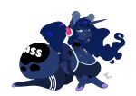 anthro big_breasts big_butt bimbofication bimbofied bimbophi breasts butt clothing eyeshadow female friendship_is_magic hasbro hi_res huge_breasts huge_butt hyper hyper_butt legwear lips makeup my_little_pony princess_luna_(mlp) solo thick_lips thigh_highs wide_hips