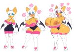 absurd_res anthro big_breasts bimbofication bimbophi breast_expansion breasts expansion female hi_res huge_breasts hyper hyper_breasts lips nipples rouge_the_bat sega solo sonic_the_hedgehog_(series) thick_lips transformation wide_hips