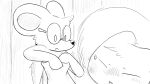 animal_crossing anthro biped blush dragonweirdo duo eyes_closed eyewear female fur glasses hi_res male male/female mammal marshal_(animal_crossing) mouse murid murine nintendo open_mouth petri_(animal_crossing) rodent sciurid towel tree_squirrel