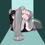 1:1 anthro feet female ghostlycream hi_res invalid_tag lying pawpads solo tail