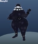 2026 5_fingers accessory anklet anthro areola belly big_areola big_breasts big_collar big_eyes big_mouth_(anatomy) big_nipples biped black_anklet black_areola black_body black_breasts black_collar black_eyes black_legband black_nipples black_scar blue_background bottomless bottomless_anthro bottomless_female breasts chain_chomp clothed clothing collar colored curvy_figure dark_areola dark_body dark_nipples detailed_background digital_drawing_(artwork) digital_media_(artwork) digitigrade erect_nipples facial_scar feet female female_anthro fingers front_view full-length_portrait genitals gigi_(thecoatl034) glistening glistening_areola glistening_arms glistening_belly glistening_body glistening_breasts glistening_legs glistening_nipples glistening_thighs grin hand_on_hip hi_res huge_areola huge_breasts huge_nipples huge_thighs humanoid humanoid_hands innie_vulva jewelry legband mario_bros mature_anthro mature_female monotone_body monotone_breasts nintendo nipple_piercing nipples not_furry nude nude_anthro nude_female nude_humanoid piercing plump_labia portrait pose scar shaded sharp_teeth simple_background simple_eyes slightly_chubby slightly_chubby_female slightly_chubby_humanoid small_head smile snowyboiwhomakestuff solo spiked_anklet spiked_collar spiked_legband spikes standing straight_legs teeth thick_thighs three-quarter_view topless topless_anthro topless_female voluptuous voluptuous_female voluptuous_humanoid vulva white_sclera wide_hipped_female wide_hipped_humanoid wide_hips x_scar