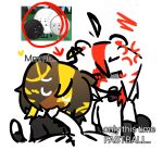 1:1 ahoge angry animal_humanoid baseball_(object_oppose) black_hair blush brat_taming brown_body clenched_teeth clothed clothing cross-popping_vein dark_hair deendii dialogue facial_scar felid felid_humanoid first_person_view genitals group group_sex hair hi_res highlights_(coloring) human humanoid licking male male/male male_pov mammal mammal_humanoid multicolored_hair object_oppose object_shows oral pantherine pantherine_humanoid penile penis penis_lick pubes red_eyes scar sex simple_background sweater taoism_(object_oppose) teeth threesome tiger_humanoid tongue topwear trio turtleneck white_body yang_(object_oppose) ying_(object_oppose)