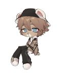  :< absurdres asymmetrical_clothes asymmetrical_legwear bear_boy black_pants black_shorts blazer blue_eyes brown_fur brown_hair brown_shoes bucket_hat commission commissioner_upload furry furry_male hat highres hood hoodie jacket mari_(maril33)_(bear) non-web_source original pants poohooyoohoo shoes shorts white_fur white_shoes 