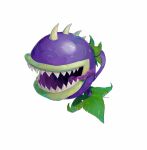  artist_name ben-day_dots chomper_(plants_vs._zombies) commentary film_grain from_above full_body highres hightguy leaf no_eyes no_humans open_mouth plants_vs._zombies saliva screentones sharp_teeth simple_background solo spikes symbol-only_commentary teeth tongue tongue_out 