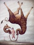  absurd body_horror bruno_pontiroli female female/female feral giraffe giraffid group hi_res human jumping licking long_arms long_neck male male/female male/male mammal nude purple_tongue surrealism tongue unusual_anatomy what zero_pictured 