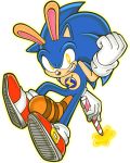  2015 4:5 absurd_res alpha_channel alternate_eye_color antena27 anthro badge blue_body blue_fur brown_tail bunny_hood clothing eulipotyphlan fake_ears fake_rabbit_ears fist footwear fur gloves grin handwear hedgehog hi_res holding_object male mammal nintendo on_model shoes smile solo sonic_the_hedgehog sonic_the_hedgehog_(series) star_wand striped_tail stripes super_smash_bros. video_games yellow_eyes 
