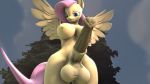  16:9 3d_(artwork) 4k absurd_res animal_genitalia animal_penis anthro balls big_breasts biped breasts digital_media_(artwork) equid equine equine_penis erection feathered_wings feathers fluttershy_(mlp) friendship_is_magic fur genitals hair hasbro herm hi_res horse intersex mammal my_little_pony nipples nude pegasus penis pink_hair pony smile solo solo_focus source_filmmaker thick_thighs twintailssfm video_games widescreen wings yellow_body yellow_feathers 