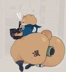 2026 absurd_res anal anal_penetration anthro appliance bandage bandaged_leg big_butt black_eyes black_nose blue_clothing blue_jacket blue_topwear bottom_heavy bouncing_butt bowl brown_body brown_fur bubble_butt butt canid canine canis caught chopsticks cinbey cjk_tally_marks clothing colored container cropped_jacket curled_tail curvy_figure digital_drawing_(artwork) digital_media_(artwork) domestic_dog dot_eyes eating eating_food exclamation_point eyebrows femboy fingers food footwear fridge fur glistening glistening_butt hair heart_tattoo hi_res huge_butt huge_thighs jacket japanese_tattoo kitchen_appliance kneeling lips male male_anthro mammal motion_lines multicolored_body multicolored_fur naruto_headband ninja noodles object_in_ass okinashiri_(coleson) pear-shaped_figure penetration ramen rear_view shiba_inu shoes shortstack shortstack_male simple_eyes solo spitz tail tally_marks tan_body tan_fur tattoo thick_thighs topwear two_tone_body two_tone_fur voluptuous voluptuous_anthro voluptuous_male warrior wide_hipped_anthro wide_hipped_male wide_hips