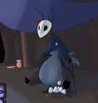  anthro arthropod bastiel belly big_belly egg female hi_res hollow_knight insect kneeling mantis nest oviposition pregnant solo team_cherry video_games 