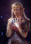  2020 blonde_hair blue_eyes clothed clothing digital_media_(artwork) female hair holding_object humanoid humanoid_pointy_ears hylian long_hair mammal musical_instrument nintendo not_furry ocarina princess_zelda raquelmajere solo the_legend_of_zelda twilight_princess video_games wind_instrument 