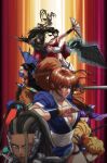  absurdres antenna_hair bandana black_hair blonde_hair bodysuit breasts brown_hair cleavage crossover dark_skin dead_or_alive dougi dreadlocks fatal_fury final_fight final_fight_2 folding_fan genryuusai_maki hand_fan high_ponytail highres holding holding_sword holding_weapon ibuki_(street_fighter) kasumi_(doa) katana kimberly_jackson kitana kodachi kunai kunimitsu_ii looking_at_viewer mask master_raven mortal_kombat_(series) motoyui mouth_mask multiple_crossover ninja ninja_mask ponytail power_connection raydash30 red_bodysuit shiranui_mai short_sword soulcalibur street_fighter street_fighter_6 street_fighter_iii_(series) sword taki_(soulcalibur) tekken tekken_7 trait_connection very_dark_skin weapon 
