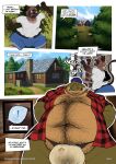 2025 age_difference anthro aruberu belly_hair bodily_fluids body_hair building burmese_cat cabin chest_hair cigar clothed clothing colored comic crocodile crocodilian cum cum_in_clothing cum_in_underwear cum_through_clothing cum_through_jockstrap cum_through_underwear detailed_background dialogue domestic_cat door duo english_text eyewear felid feline felis flannel flannel_shirt forest fupa genital_fluids glasses hairy hairy_fupa hi_res house knocking_on_door leo_softpaw lumberjack male mammal manly mature_male moobs musk musky_jockstrap musky_underwear obese obese_male open_clothing open_shirt open_topwear outside overweight overweight_male pattern_clothing pattern_shirt pattern_topwear plaid plaid_clothing plaid_shirt plaid_topwear plant pubes reptile rex_swampford scalie shirt smoking smoking_cigar text topwear torn_clothing torn_jockstrap torn_underwear tree underwear wearing_glasses wet wet_clothing wet_underwear wide_eyed wide_hips