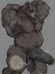 absurd_res anthro armpit_hair aroused balls bear belly ben_bigger big_belly big_butt big_penis bigger bodily_fluids body_hair brown_body brown_nipples butt colored_sketch dark_eyes dripping fur genital_fluids genitals glans hi_res leaking_precum looking_away male mammal mihoyo muranoshisoka musk musk_cloud nipples nude overweight overweight_male penis pink_glans pose precum precum_drip precum_string pubes round_ears saggy_balls scar sketch solo sperm_cell sweat trembling_for_pleasure wet wide_hips x-ray_view zenless_zone_zero
