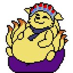 1:1 2d_animation 6_tails abdominal_bulge alpha_channel ambiguous_gender ambiguous_pred ambiguous_prey animated anthro anthro_pred bean_bag belly big_belly crown digital_media_(artwork) emberflame_(tavin_forchune) eyes_closed fur generation_1_pokemon hand_on_belly headgear heart_symbol low_res multi_tail ninetales nintendo obese obese_ambiguous obese_anthro oral_vore orange_body orange_fur overweight overweight_ambiguous overweight_anthro pixel_(artwork) pixel_animation pokemon pokemon_(species) purple_bean_bag scarf simple_background sitting_on_bean_bag softfoxxo solo struggling struggling_prey tail transparent_background unseen_prey vore yellow_body yellow_fur