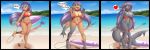  &lt;3 :3 anthro beach breasts female fish genitals hair long_hair marine non-mammal_breasts purple_hair pussy scramjet747 seaside shark solo solo_focus transformation wounded yellow_eyes 
