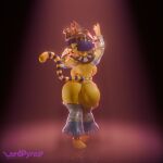 1:1 2025 animal_crossing ankha_(animal_crossing) anthro armwear back_boob bare_back blue_hair breasts butt clothed clothing dancer_outfit domestic_cat felid feline felis female full-length_portrait hair headgear headwear legwear looking_at_viewer looking_back looking_back_at_viewer lpyro9 mammal markings narrowed_eyes nintendo portrait pose raised_arm rear_view solo spotlight_beam striped_markings striped_tail stripes tail tail_markings thick_thighs translucent translucent_clothing uraeus wide_hips yellow_body