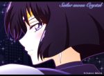  1girl bishoujo_senshi_sailor_moon bishoujo_senshi_sailor_moon_crystal blush closed_mouth copyright_name hikari_(hikari_no_kobako) profile purple_eyes purple_hair sailor_saturn shiny shiny_hair short_hair solo twitter_username 