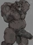2026 absurd_res anthro armpit_hair aroused balls bear belly ben_bigger big_belly big_butt big_penis bodily_fluids body_hair brown_body brown_nipples butt colored_sketch dark_eyes dripping erection foreskin fur genital_fluids genitals glans grey_background hi_res leaking_precum looking_away male mammal mihoyo muranoshisoka muscular muscular_male musk musk_cloud nipples nude overweight overweight_male penis pink_glans pose precum precum_drip precum_string pubes round_ears saggy_balls scar simple_background sketch solo sweat trembling_for_pleasure wet wide_hips zenless_zone_zero