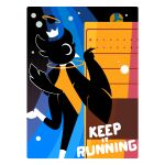 alpha_channel ambiguous_gender anthro avian bird crown english_text headgear hi_res owl owl_demon planet poster rear_view server simple_background sludgie_(artist) solo space stolas_(voices_of_the_void) text transparent_background voices_of_the_void wings