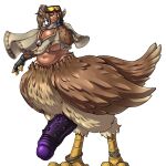 2026 adjatha avian avian_taur big_breasts big_penis bird bird_taur breasts brown_body brown_eyes brown_feathers brown_hair clothing feathers genitals gloves gynomorph hair handwear hi_res huge_breasts huge_penis intersex lips looking_at_viewer penis poncho purple_penis rummi_(tits) shalinae simple_background slightly_chubby slightly_chubby_gynomorph slightly_chubby_intersex solo standing story story_in_description taur thick_lips topwear trials_in_tainted_space visor white_background