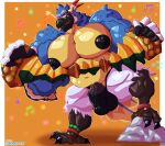 absurd_res anthro avian balls barazoku beak belly big_bulge big_muscles big_penis big_tail bird black_nipples blue_body bodily_fluids breasts breath_of_the_wild bulge clothing cum ejaculation erect_nipples excited feathers genital_fluids genitals glistening glistening_breasts glistening_genitalia glistening_penis hi_res huge_penis humanoid_genitalia humanoid_penis male male/male multicolored_body musclegut muscular muscular_bottom navel nintendo nipples overweight overweight_male pecs penis santiagomt slightly_chubby slightly_chubby_anthro slightly_chubby_male solo tail the_legend_of_zelda thick_thighs vein