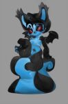 2025 anthro areola arm_tuft balancing_on_tail big_eyes big_head big_tail biped black_body black_fur blue_body blue_fur breasts canid canine cheek_tuft claws digital_media_(artwork) digital_painting_(artwork) ear_tuft facial_tuft fangs female female_anthro fox fur genitals hair hybrid looking_at_viewer mammal meerca membrane_(anatomy) membranous_wings navel neopet_(species) neopets nipples nude open_mouth painting_(artwork) pawpads presenting presenting_vulva pubes raised_leg red_eyes rodent sciurid shortstack shoulder_tuft simple_background smile solo tail teeth tree_squirrel tuft val_(mighty-whydah) vulva wings