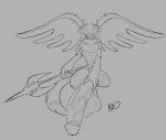 2022 alien antares_(kirby_and_the_forgotten_land) anthro antlers balls big_balls big_penis biped bodily_fluids chest_tuft chinchilla chinchillid countershade_torso countershading digital_drawing_(artwork) digital_media_(artwork) digitigrade dipstick_tail english_description fecto_elfilis fingernails fluffy fluffy_tail foreskin front_view full-length_portrait genitals grey_background greyscale half-erect hand_on_own_penis hand_on_penis head_wings hi_res holding_melee_weapon holding_object holding_polearm holding_spear holding_weapon horn huge_balls huge_penis huge_wings humanoid_genitalia humanoid_penis hyper hyper_balls hyper_genitalia hyper_penis kirby_(series) kirby_and_the_forgotten_land line_art looking_at_genitalia looking_at_own_penis looking_at_penis looking_at_self male male_anthro mammal markings melee_weapon monochrome mouthless nails neck_tuft nintendo nude_anthro nude_male partially_retracted_foreskin penis polearm portrait pupils rodent rxq signature simple_background solo spear starling_(kirby) sweat sweaty_balls sweaty_genitalia tail tail_markings tuft unusual_wing_placement vein veiny_penis weapon wings