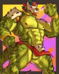 abs anthro biceps bone bone_mask bottomwear clothing hi_res lihzahrd lizard lizardman loincloth male mask muscular muscular_anthro muscular_male nipples pecs reptile rolenzoart scalie skull skull_accessory skull_mask solo striped_body stripes tail terraria witch_doctor_(terraria)