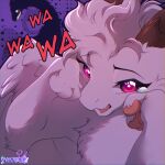 2_horns ambiguous_gender artist_name asian_mythology bodily_fluids cheek_tuft crying digital_media_(artwork) dragon duo east_asian_mythology eastern_dragon facial_tuft female feral fluffy fur hair happy head_horn head_markings heart_eyes heart_symbol hi_res horn looking_at_viewer mammal markings mythological_creature mythological_scalie mythology nifiri_(shyryp) nintendo nude open_mouth open_smile pawpads pink_pawpads portrait purple_eyes scalie shyryp simple_background smile tears teeth text tongue tuft white_body white_fur white_hair wings yuzuha_ita