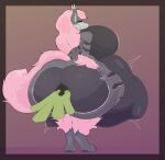  anal anal_vore anthro anthro_pred bedroom_eyes belly belly_tuft big_belly big_breasts big_butt blitziedragon blorp breasts bubble_butt butt butt_squish canid canine digestion digestion_sequence experimental eyelashes female fluffy fluffy_tail fur glorsh glut green_eyes grey_body grey_fur hair hi_res imminent_digestion legendary_pokemon looking_at_viewer mammal motion_lines narrowed_eyes nintendo nude paws pink_hair pokemon pokemon_(species) pose ribbon_(bowhuskers) seductive soft_vore squish standing tail tuft vore weight_gain zygarde 