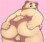  2020 absurd_res anthro anus balls belly brown_body brown_fur butt fur genitals hi_res humanoid_hands inigo_(kusosensei) kemono kusosensei male mammal overweight overweight_male solo ursid 