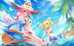  bikini cu_chulainn fate/apocrypha fate/grand_order fate/stay_night fate_(series) group jeanne_d&#039;arc_(fate) scathach_(fate/grand_order) swimsuit tamamo_no_mae_(fate) 