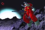  absurdres assault_visor beam_rifle blurry blurry_background commentary_request energy_gun explosive finger_on_trigger green_visor grenade gun guncannon gundam highres holding holding_gun holding_weapon mecha mecha_focus mobile_suit mobile_suit_gundam no_humans robomito robot science_fiction shoulder_cannon solo space throwing thrusters weapon 