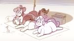  apple_bloom_(mlp) beach big_butt butt cutie_mark_crusaders_(mlp) drinking equid female feral friendship_is_magic group hi_res horn mammal my_little_pony overweight ridiculouscake scootaloo_(mlp) seaside sweetie_belle_(mlp) thick_thighs towel unicorn water 