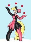  2020 absurd_res anthro anthrofied applejack_(mlp) blonde_hair breasts clothing equid equine female freckles friendship_is_magic hair hi_res horse hypnosis jester juggling mammal milkandjuice mind_control my_little_pony pony rubber solo spiral_eyes unguligrade_legs 