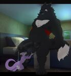3_toes 4_toes animal_genitalia animal_penis anthro anthro_on_anthro ball_fondling ball_sniffing ball_worship balls bed belly big_balls big_penis biped black_balls black_body black_claws black_ears black_fur black_inner_ear black_nipples black_nose black_penis black_tail bodily_fluids body_worship canid canine canine_genitalia canine_penis canis chest_tuft claws colored countershade_face countershade_scales countershade_torso countershading detailed_background digital_media_(artwork) dipstick_tail dripping duo erection extreme_size_difference eyes_closed feet finger_claws fluffy fluffy_tail fondling fur furniture genital_fluids genital_worship genitals grin hand_on_balls hi_res horn huge_balls humanoid_genitalia humanoid_hands humanoid_penis inside interspecies kneeling knot knotted_penis kobold kurai_(sgtmiller1233) larger_anthro larger_male looking_at_another looking_at_partner male male/male male_anthro mammal mane markings multicolored_body multicolored_fur multicolored_scales multicolored_tail musclegut muscular muscular_anthro muscular_male navel neck_tuft nipples nude on_bed onomatopoeia overweight overweight_anthro overweight_male penis pillow precum precum_drip precum_string pupils purple_body purple_scales purple_tail red_body red_eyes red_fur scales scalie shade_okami shaded sitting size_difference smaller_anthro smaller_male smile sniffing snout sound_effects tail tail_markings tapering_tail text toe_claws toes tuft two_tone_body two_tone_scales two_tone_tail vel'_gahrus whiskers white_balls white_body white_claws white_countershading white_fur white_horn white_penis white_scales white_tail white_tail_tip window wolf